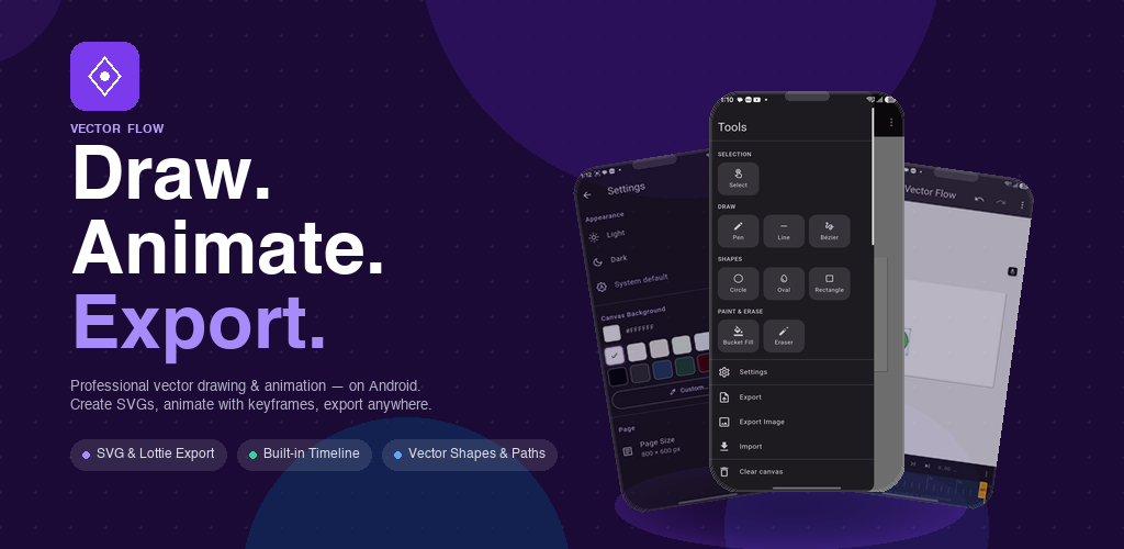 Vector Flow — Draw. Animate. Export.